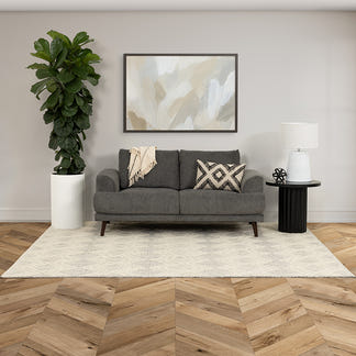 Bianca 2 Seater Fabric Sofa - Dark Grey