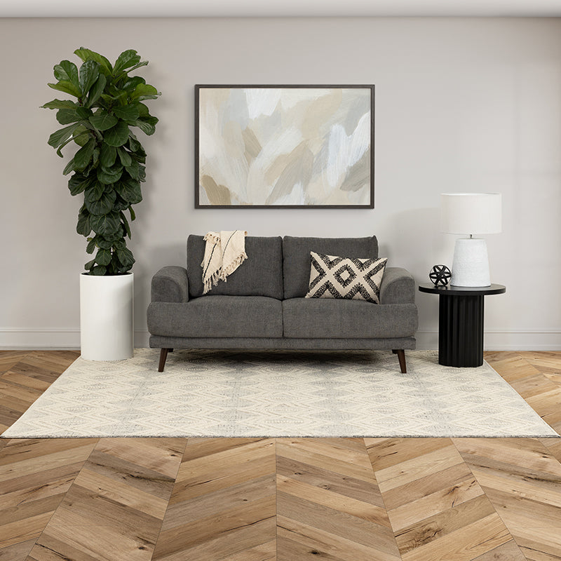 Bianca 2 Seater Fabric Sofa - Dark Grey