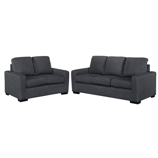 Billy 2+3 Seater Fabric Suite - Charcoal