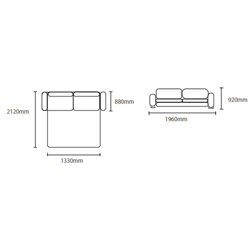 Billy 3 Seater Fabric Sofa Bed - Charcoal