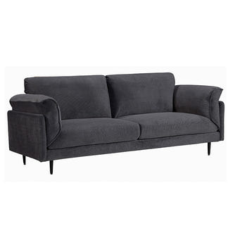 Bodhi 3 Seater Sofa Lounge - Dark Grey Fabric