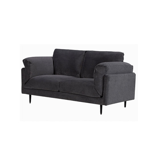 Bodhi 2 Seater Sofa Lounge - Dark Grey Fabric