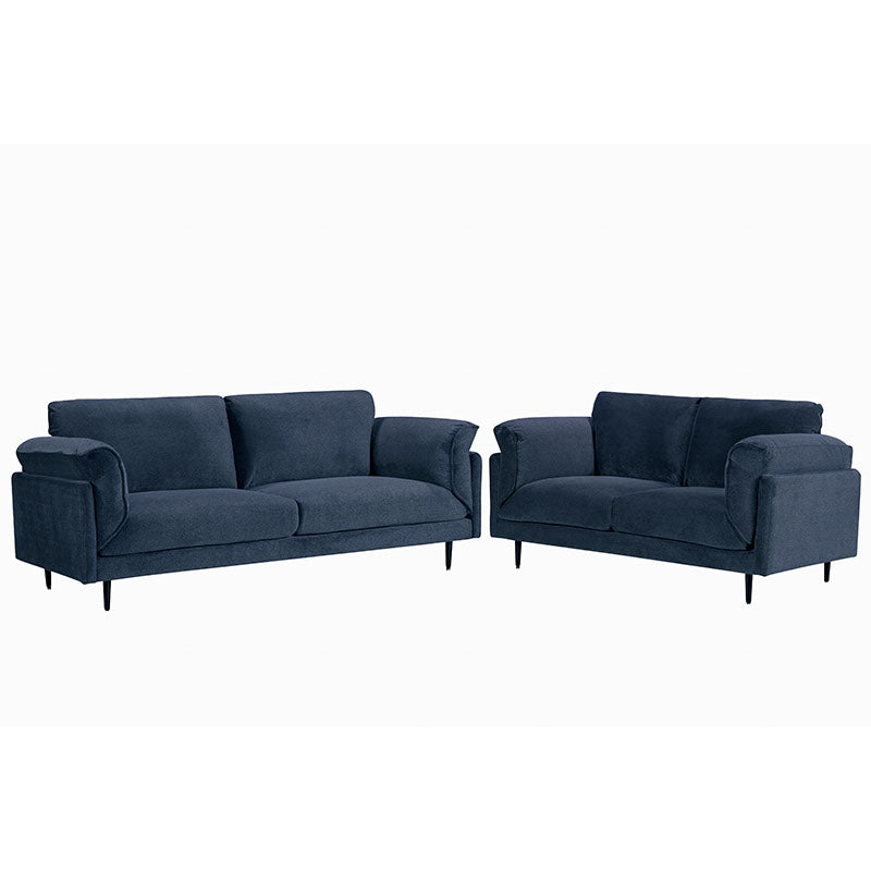Bodhi 2 Seater Sofa Lounge - Navy Blue Fabric