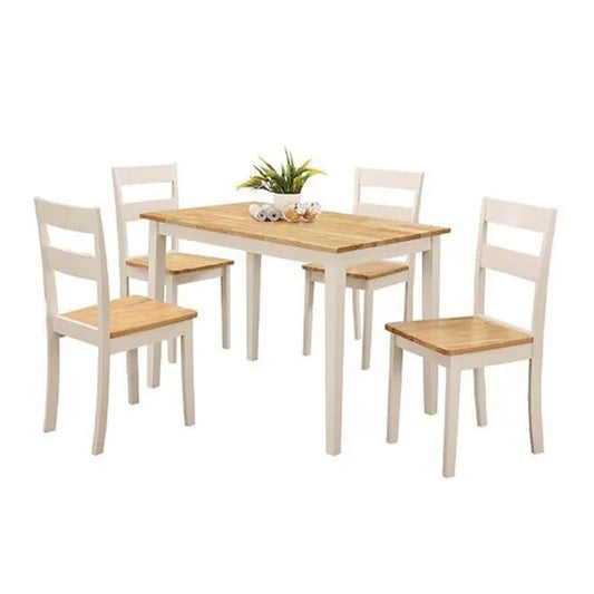 Bondi II 5 Piece Timber Dining Suite - Oak/White