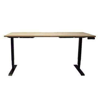 Boost Light Height Adjustable Sit/Stand Desk - Oak/Black