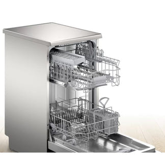 Bosch 45cm Series 6 Freestanding Slimline Dishwasher - Stainless Steel