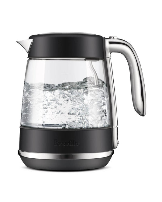 Breville 1.7L the Crystal Luxe Glass Kettle - Black Truffle