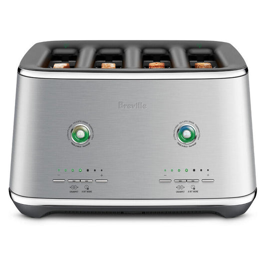 Breville The Eye Q 870 Auto 4-Slice Toaster - Brushed Stainless Steel
