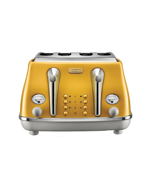 DeLonghi Icona Capitals 4 Slice Toaster - New York Yellow