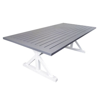 Bridgeport 9 Piece Outdoor Dining Setting - White/Graphite