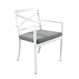 Bridgeport 9 Piece Outdoor Dining Setting - White/Graphite