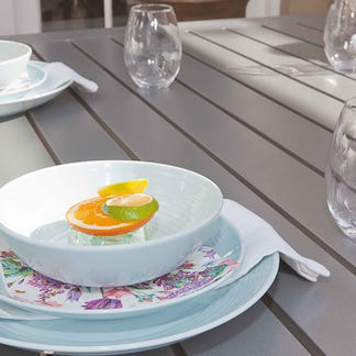 Bridgeport 9 Piece Outdoor Dining Setting - White/Graphite