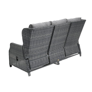 Buenos Aires 4 Piece Outdoor Recliner Sofa Set with Lift Ceramic Tabletop - Castle Grey/Grey