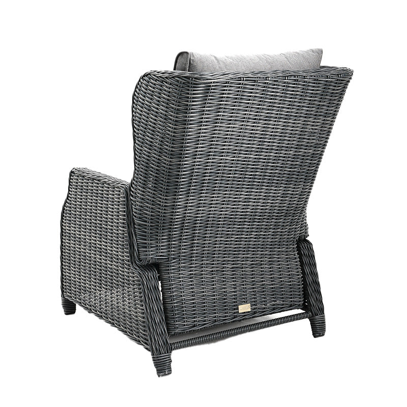 Buenos Aires 4 Piece Outdoor Recliner Sofa Set with Lift Ceramic Tabletop - Castle Grey/Grey