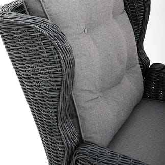 Buenos Aires 4 Piece Outdoor Recliner Sofa Set with Lift Ceramic Tabletop - Castle Grey/Grey