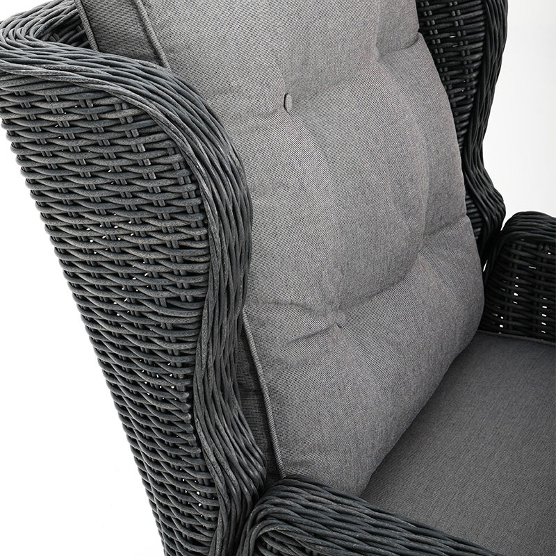 Buenos Aires 4 Piece Outdoor Recliner Sofa Set with Lift Ceramic Tabletop - Castle Grey/Grey