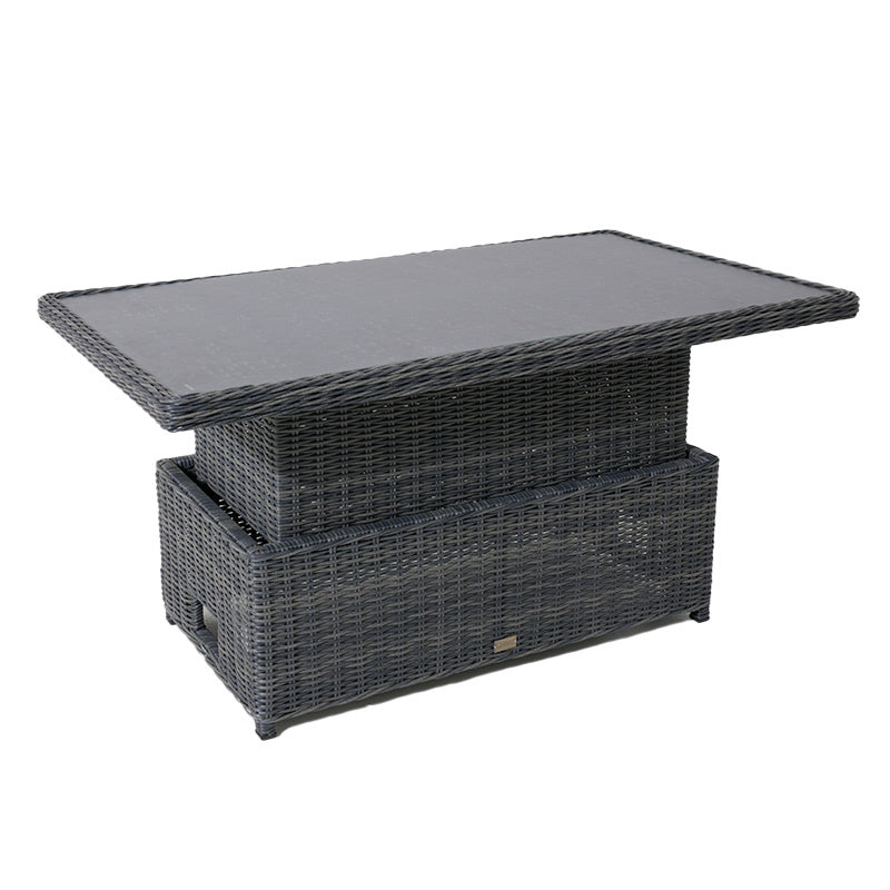 Buenos Aires 4 Piece Outdoor Recliner Sofa Set with Lift Ceramic Tabletop - Castle Grey/Grey
