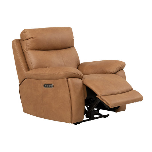 California Electric Recliner Fabric Armchair - Tan