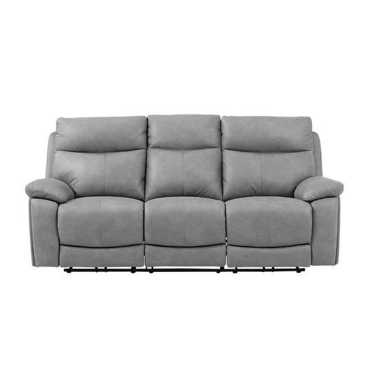 California 3 Seater Electric Fabric Recliner Sofa - Ghost