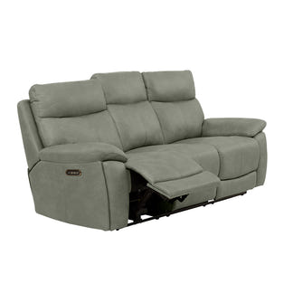 California 3 Seater Electric Fabric Recliner Sofa - Olive