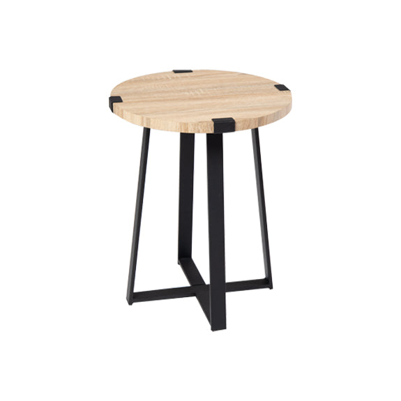 Capri Lamp Table - Light Oak/Black