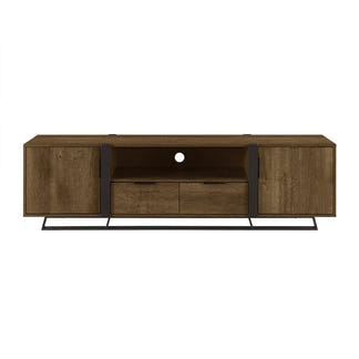 Capri 1800mm Entertainment Unit - Dark Oak/Black