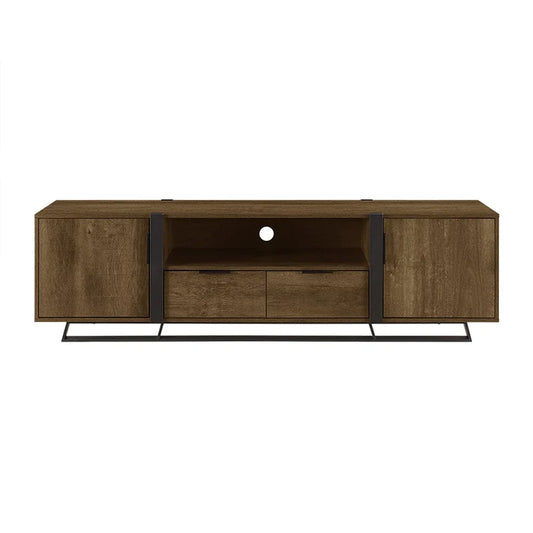 Capri 1800mm Entertainment Unit - Dark Oak/Black