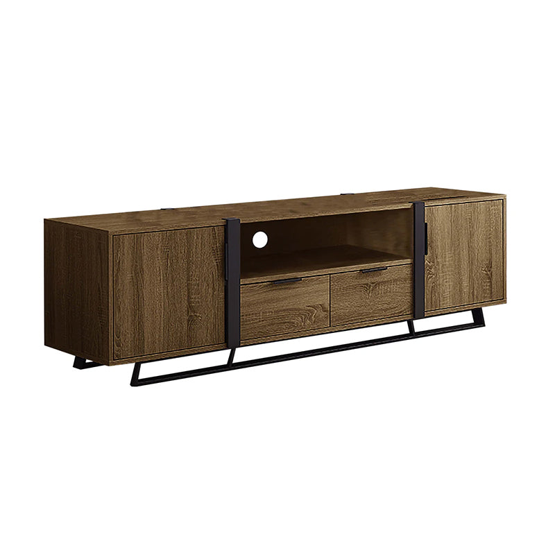 Capri 1800mm Entertainment Unit - Dark Oak/Black