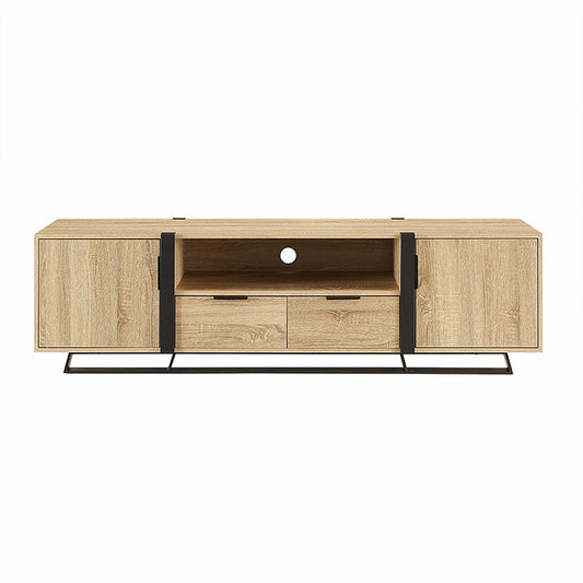 Capri 1800mm Entertainment Unit - Oak/Black
