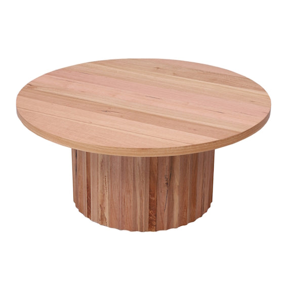 Caesar Round Timber Coffee Table - Messmate/Natural