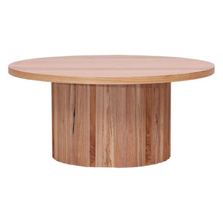 Caesar Round Timber Coffee Table - Messmate/Natural