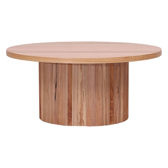 Caesar Round Timber Coffee Table - Messmate/Natural