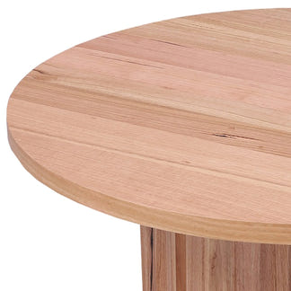 Caesar Round Timber Coffee Table - Messmate/Natural