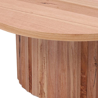 Caesar Round Timber Coffee Table - Messmate/Natural