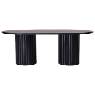 Caesar 240cm Dining Table - Messmate/Black