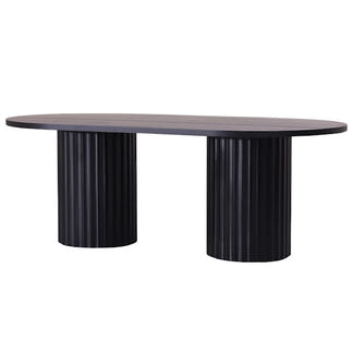Caesar 240cm Dining Table - Messmate/Black