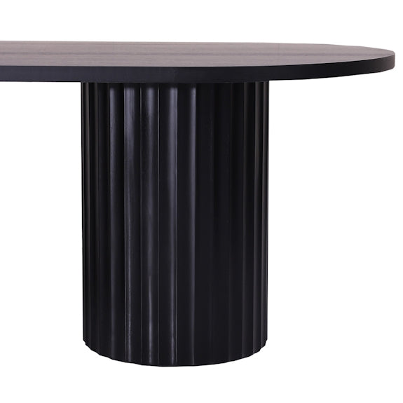 Caesar 240cm Dining Table - Messmate/Black
