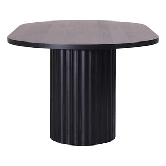 Caesar 240cm Dining Table - Messmate/Black