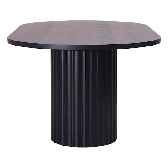 Caesar 240cm Dining Table - Messmate/Black