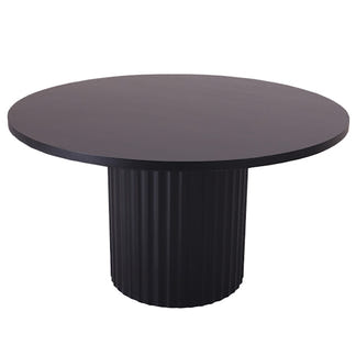 Caesar 135cm Round Dining Table - Messmate/Black