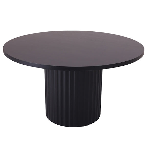 Caesar 135cm Round Dining Table - Messmate/Black