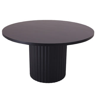 Caesar 135cm Round Dining Table - Messmate/Black