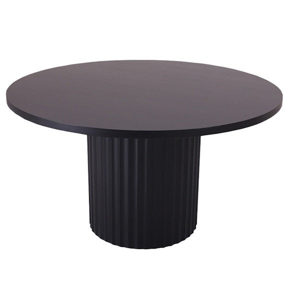 Caesar 135cm Round Dining Table - Messmate/Black