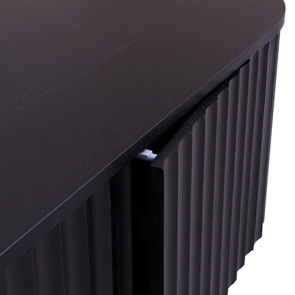 Caesar 2062mm Timber Entertainment Unit - Messmate/Black