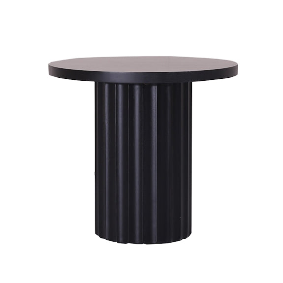 Caesar Round Lamp Table - Messmate/Black