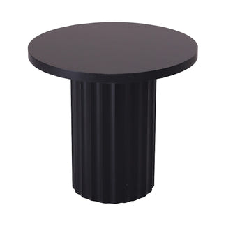 Caesar Round Lamp Table - Messmate/Black