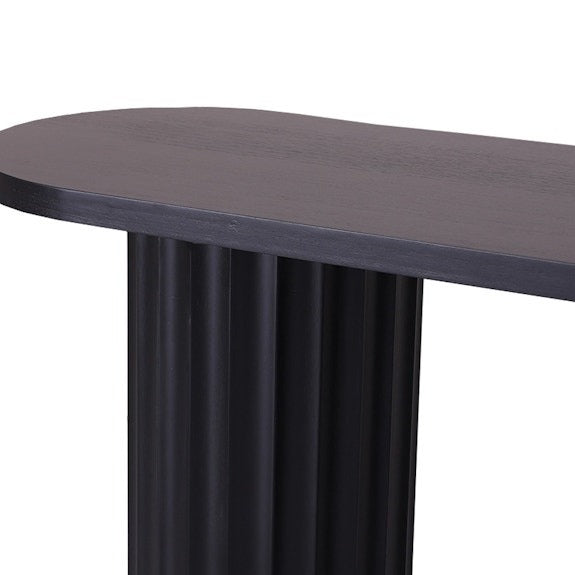 Caesar 150cm Timber Hall Table - Messmate/Black