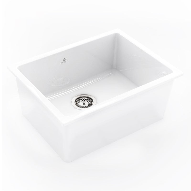 Chambord 610X1460X255MM Constance III Fireclay Sink - White