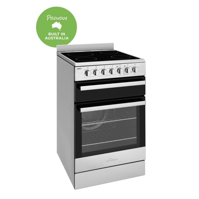 Chef 54cm Freestanding Electric Cooker - Stainless Steel – Stan Cash