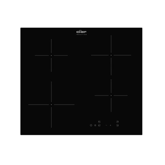 Chef 60cm 4-Zone Induction Cooktop - Black